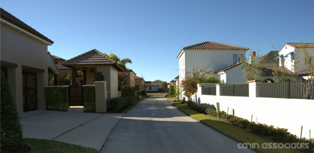 Alley-loaded homes in Baldwin Park, FL. 